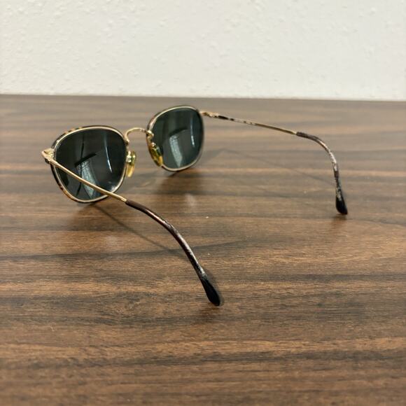 Vintage Valentino Sunglasses Gold Tortoise Italy Frames Only 50-20-135 Round - Picture 6 of 10